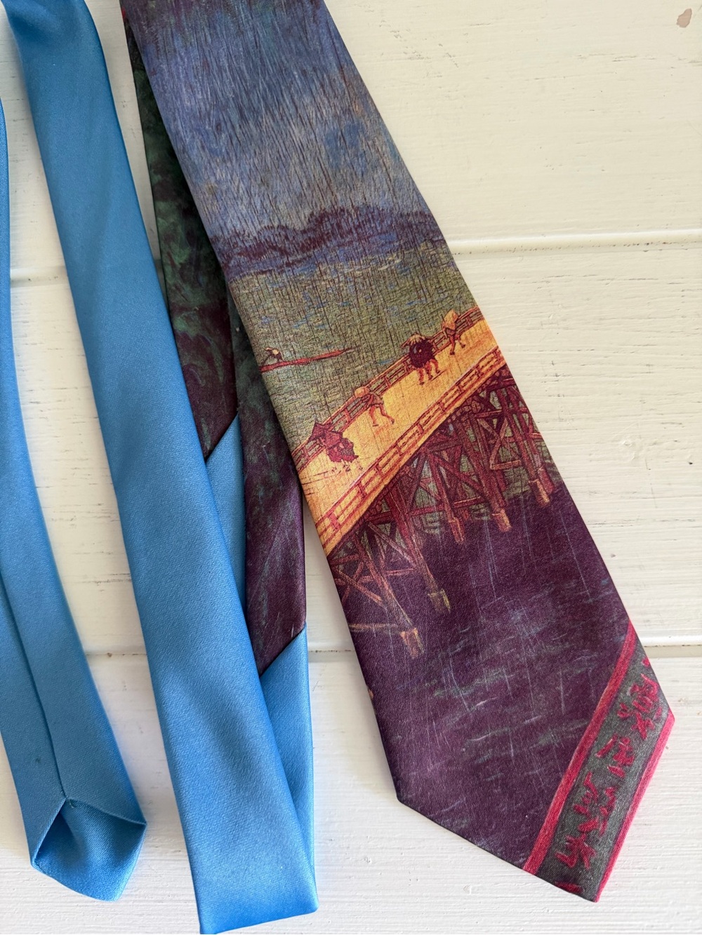 Vintage 1990 Van Gogh Tie by Ralph Marlin, "The Bridge" Novelty Made in USA
